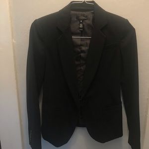 Aqua black blazer, size 0, shoulder pads